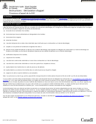 Forme GRC RCMP6437 Declaration D&#039;appel - Processus D&#039;appel De La Grc - Canada (French)