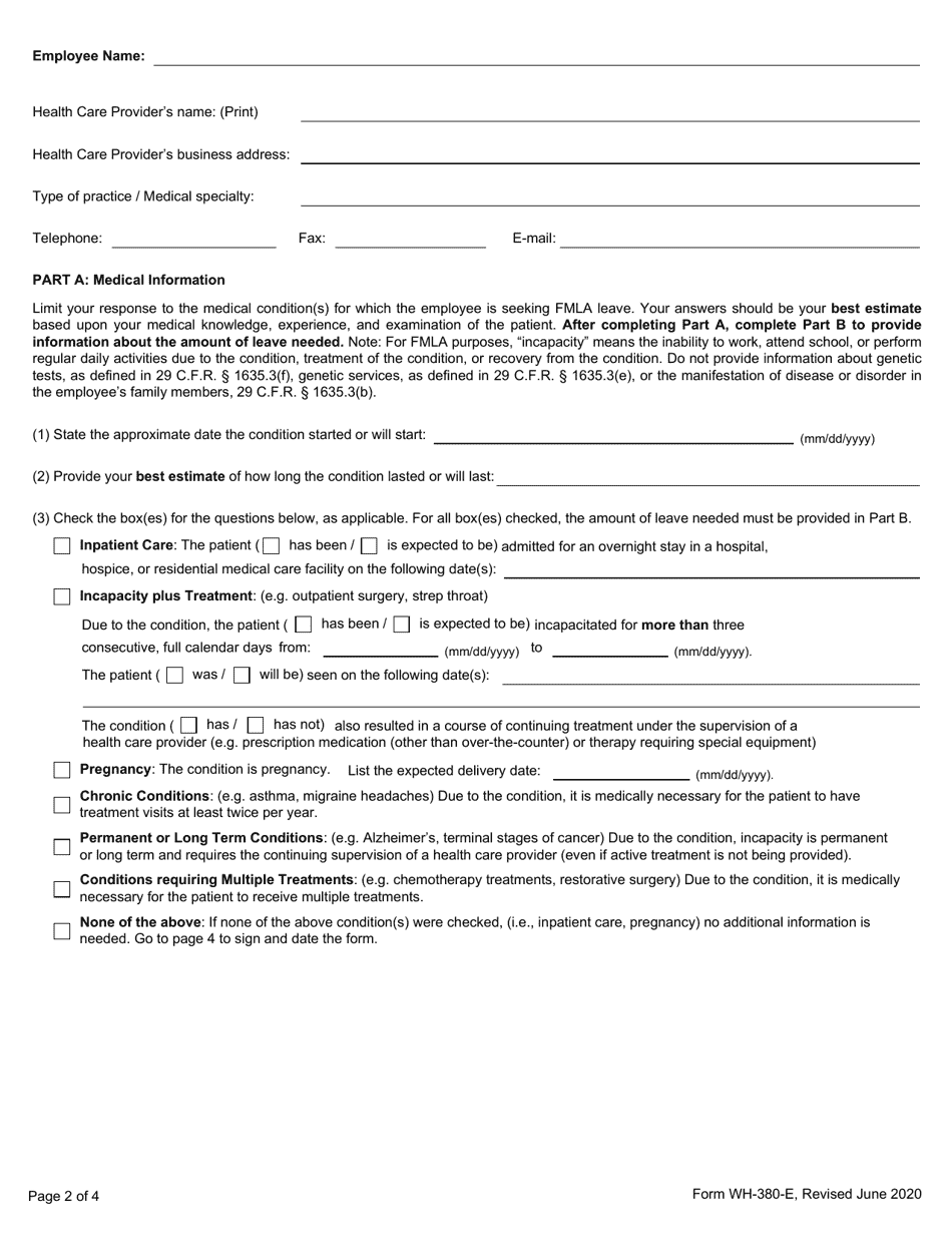 Form WH380E Download Fillable PDF or Fill Online Certification of