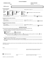 Document preview: Form 400-00110 Juvenile Petition - Vermont