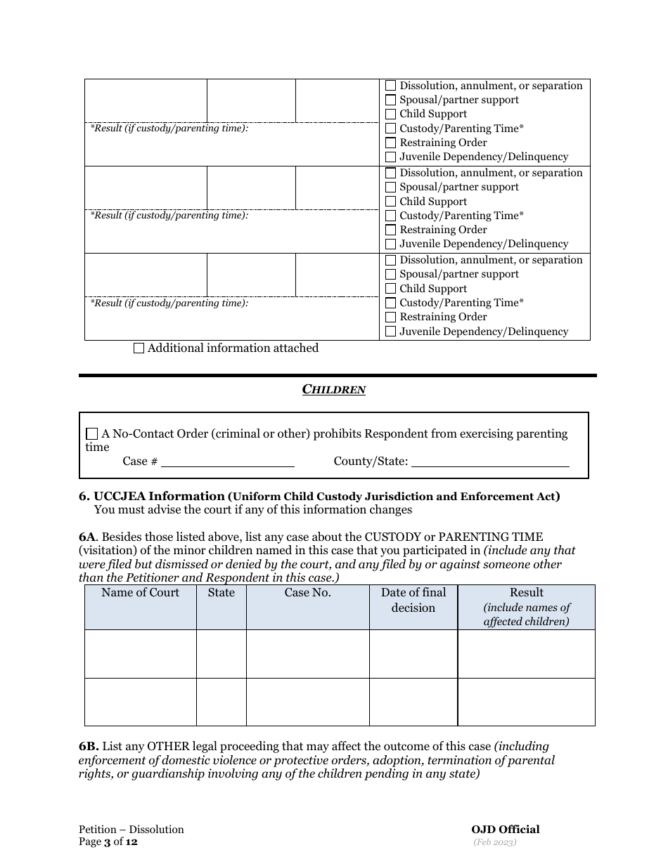 Petition for Dissolution of Marriage / Rdp With Children - Oregon, Page 3