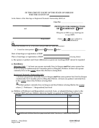 Document preview: Petition for Dissolution of Marriage/Rdp With Children - Oregon