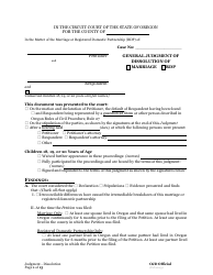 Document preview: General Judgment of Dissolution of Marriage/Rdp With Children - Oregon