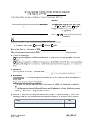 Document preview: Petition for Separation of Marriage/Rdp With Children - Oregon