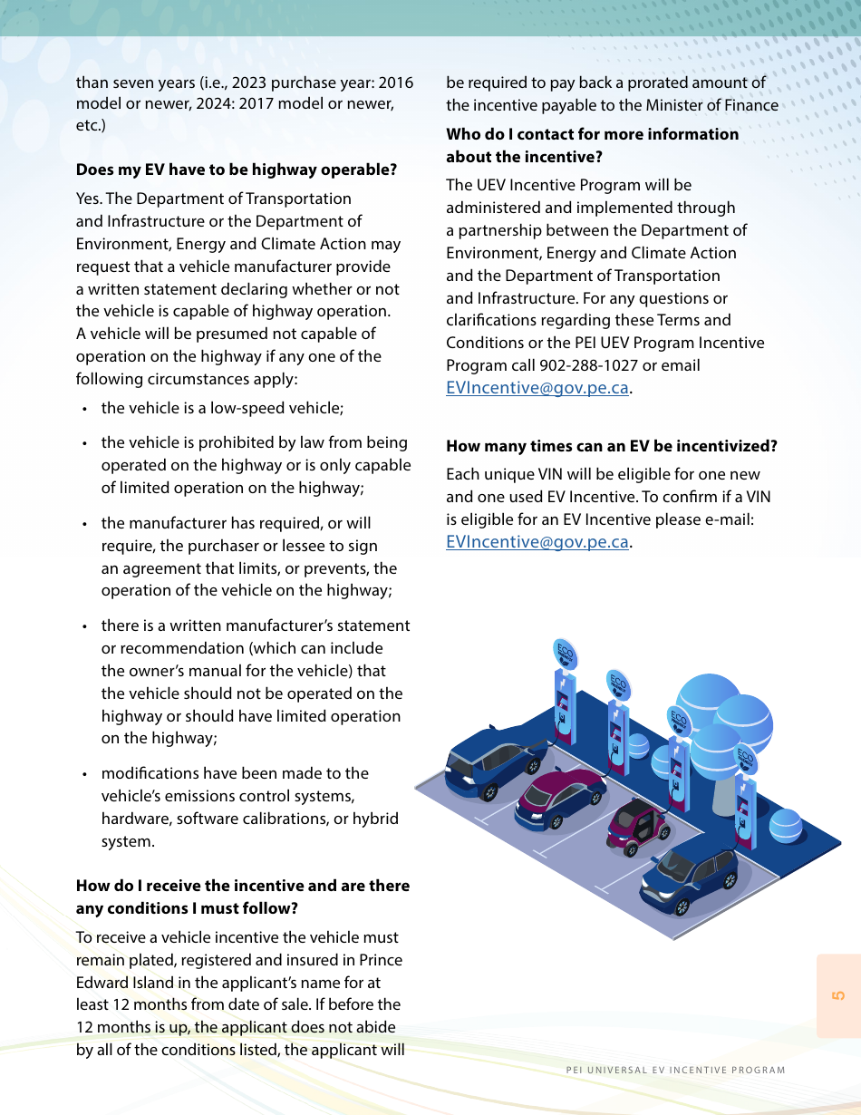Prince Edward Island Canada Pei Universal Electric Vehicle Incentive