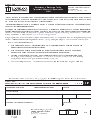 Document preview: Form R-6922ES Louisiana Estimated Tax Declaration Voucher for Partnership - Louisiana, 2023