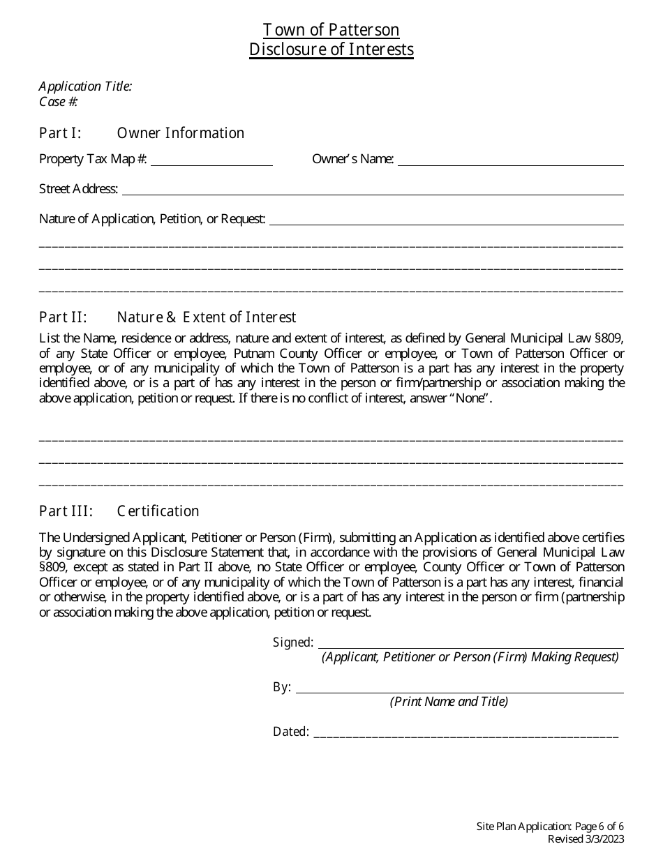 Site Plan Application - Town of Patterson, New York, Page 6