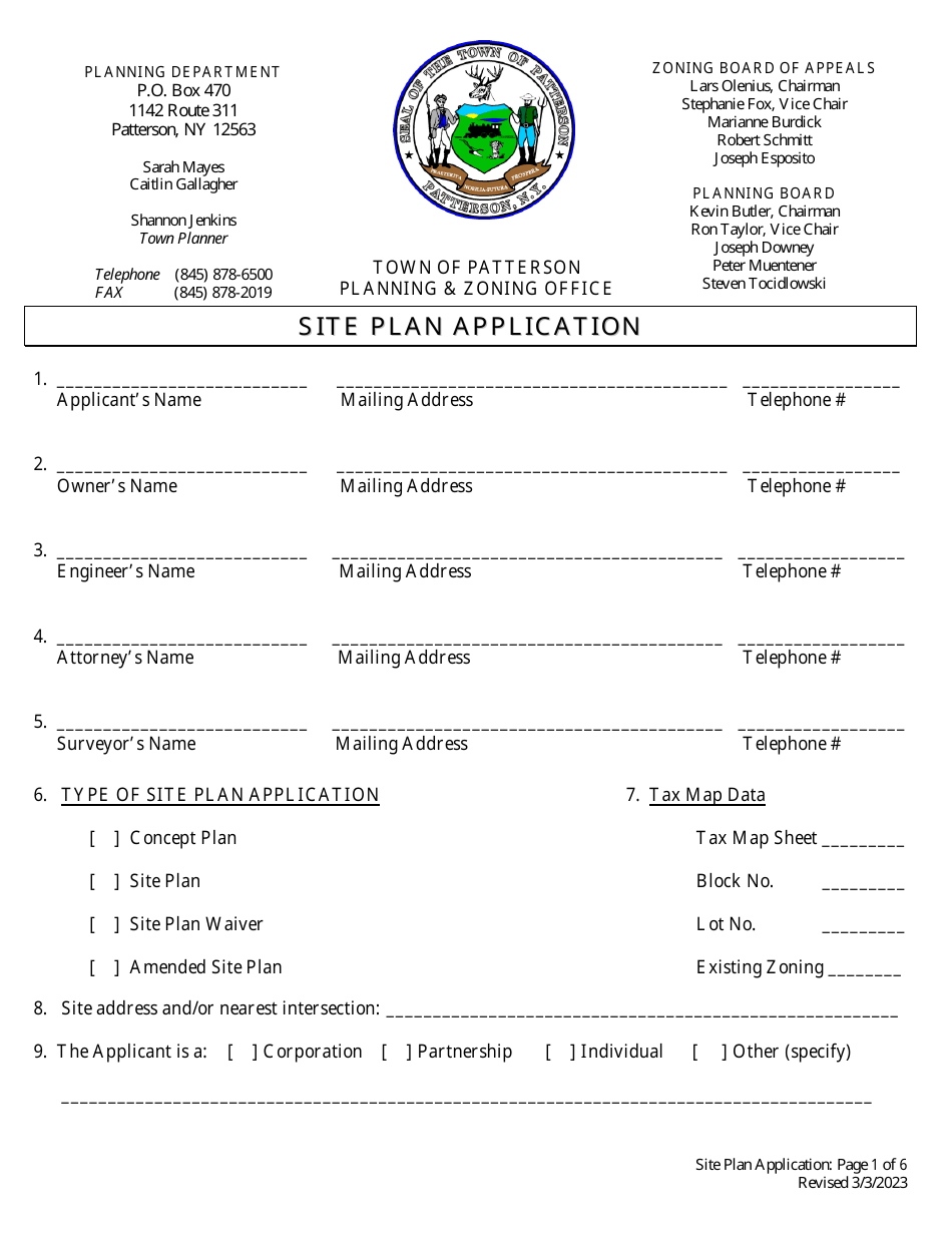 town-of-patterson-new-york-site-plan-application-download-printable