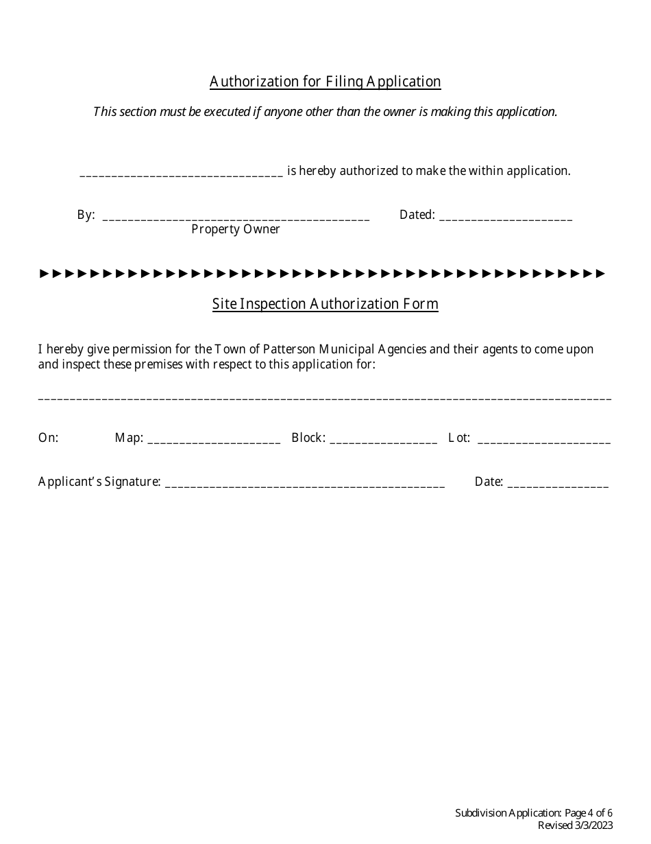 Subdivision Application - Town of Patterson, New York, Page 4