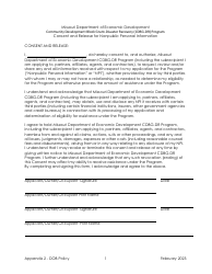 Document preview: Appendix 2 Consent and Release for Nonpublic Personal Information - Community Development Block Grant-Disaster Recovery (Cdbg-Dr) Program - Missouri