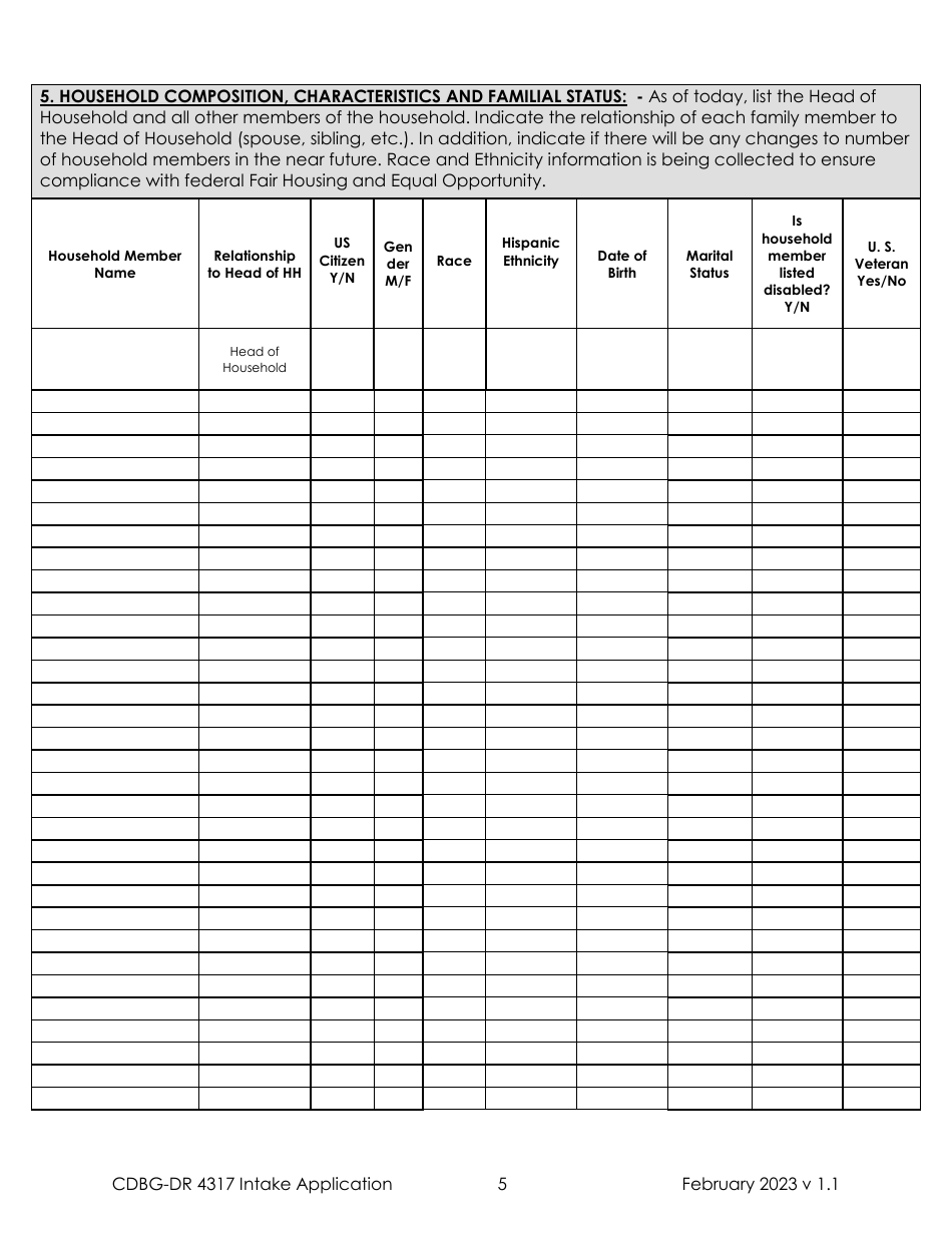 Form DR-4317 Cdbg-Dr Housing Assistance Application - Missouri, Page 4