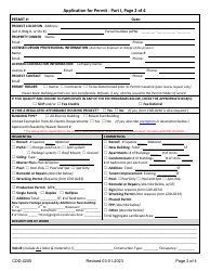 Form CDD-0200 Building Permit Application - City of Sacramento, California, Page 2