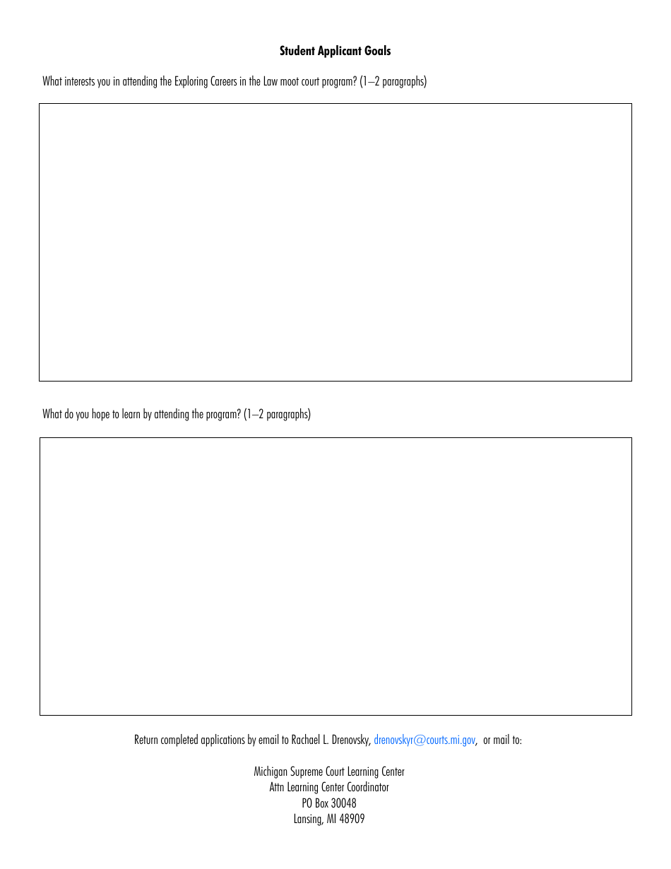 Exploring Careers in the Law Application - Michigan, Page 3