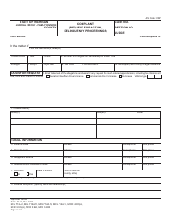 Document preview: Form JC01 Complaint (Request for Action, Delinquency Proceedings) - Michigan