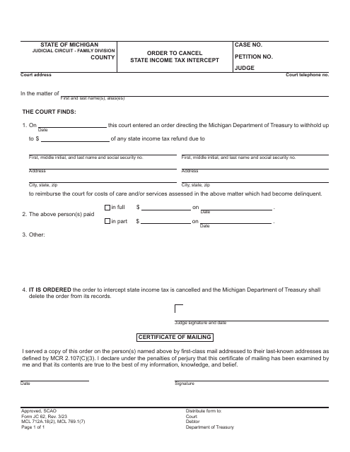 Form JC62  Printable Pdf