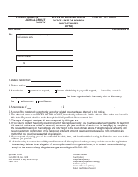 Document preview: Form FOC30 Notice of Registration of Out-of-State or Foreign Support Order (Uifsa) - Michigan
