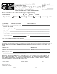 Aquaculture Fee Fishing Facility License Application - Arizona, Page 2