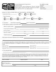 Aquatic Animal Processor License Application - Arizona, Page 2