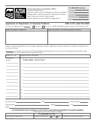 Document preview: Application for Registration of Specialty Fertilizers - Arizona