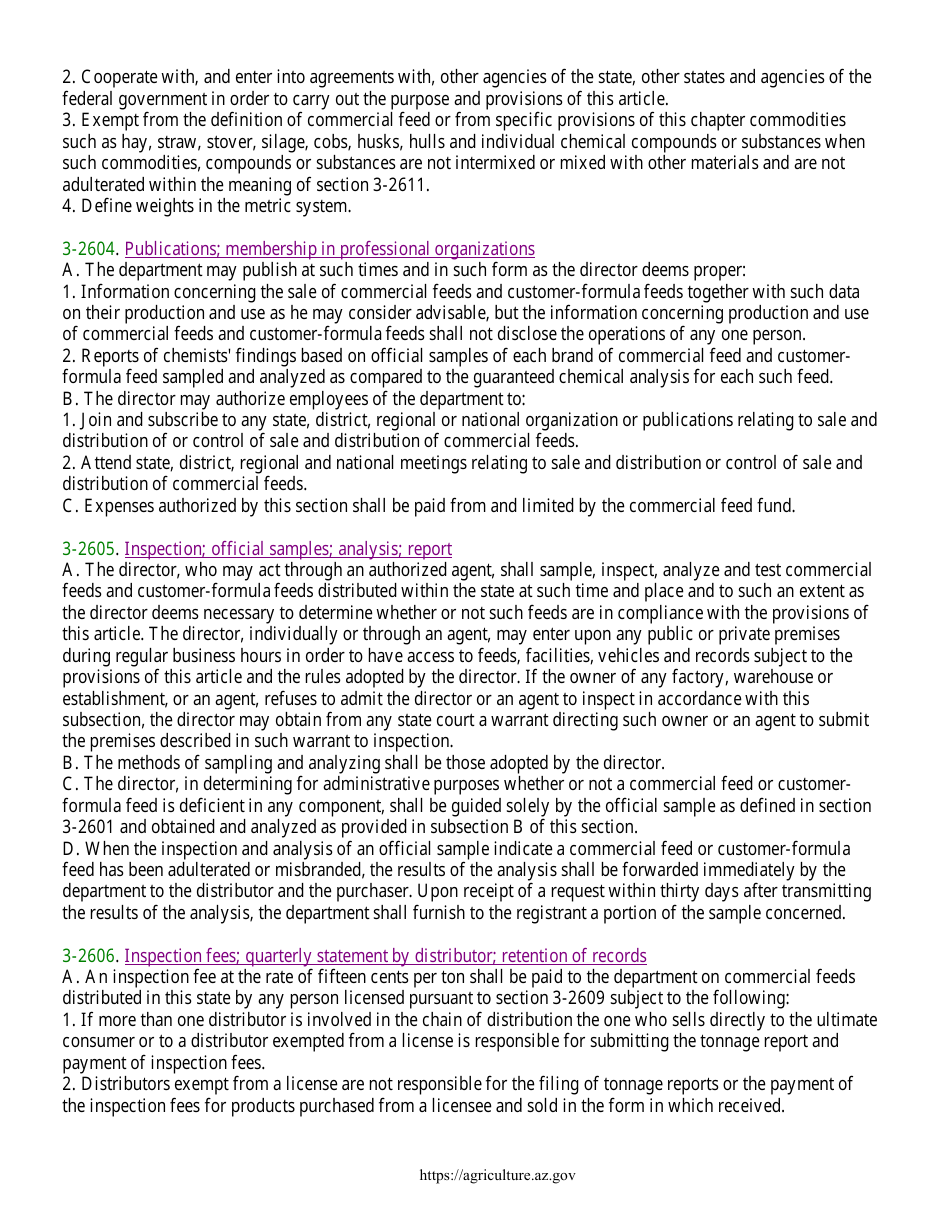 New - Commercial Feed License Application - Arizona, Page 4