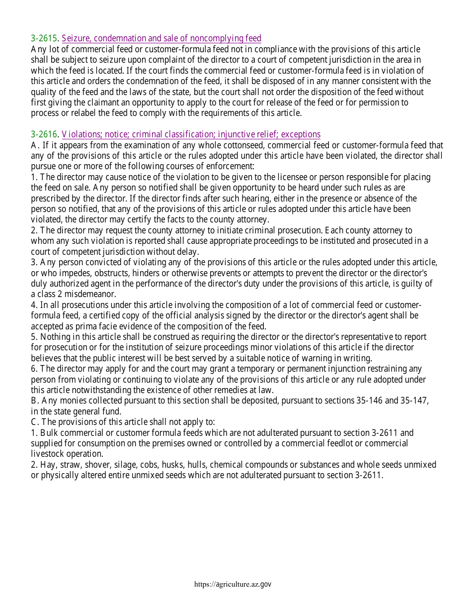 New - Commercial Feed License Application - Arizona, Page 9