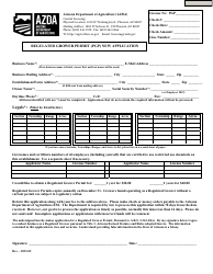 Document preview: Regulated Grower Permit (Pgp) New Application - Arizona