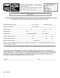 Pesticide Seller Permit (Psp) New Application - Arizona, Page 2
