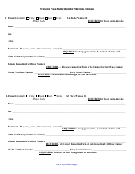 Seasonal Pass Application for Multiple Livestock - Arizona, Page 2