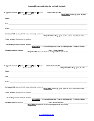 Seasonal Pass Application for Multiple Livestock - Arizona, Page 3