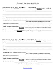 Seasonal Pass Application for Multiple Livestock - Arizona, Page 5
