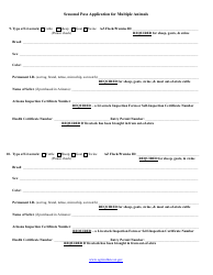 Seasonal Pass Application for Multiple Livestock - Arizona, Page 6