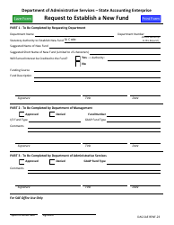 Document preview: Form DAS-SAE RENF-23 Request to Establish a New Fund - Iowa