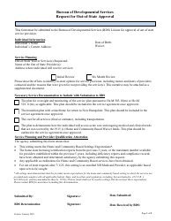 Request for Out-of-State Approval - New Hampshire