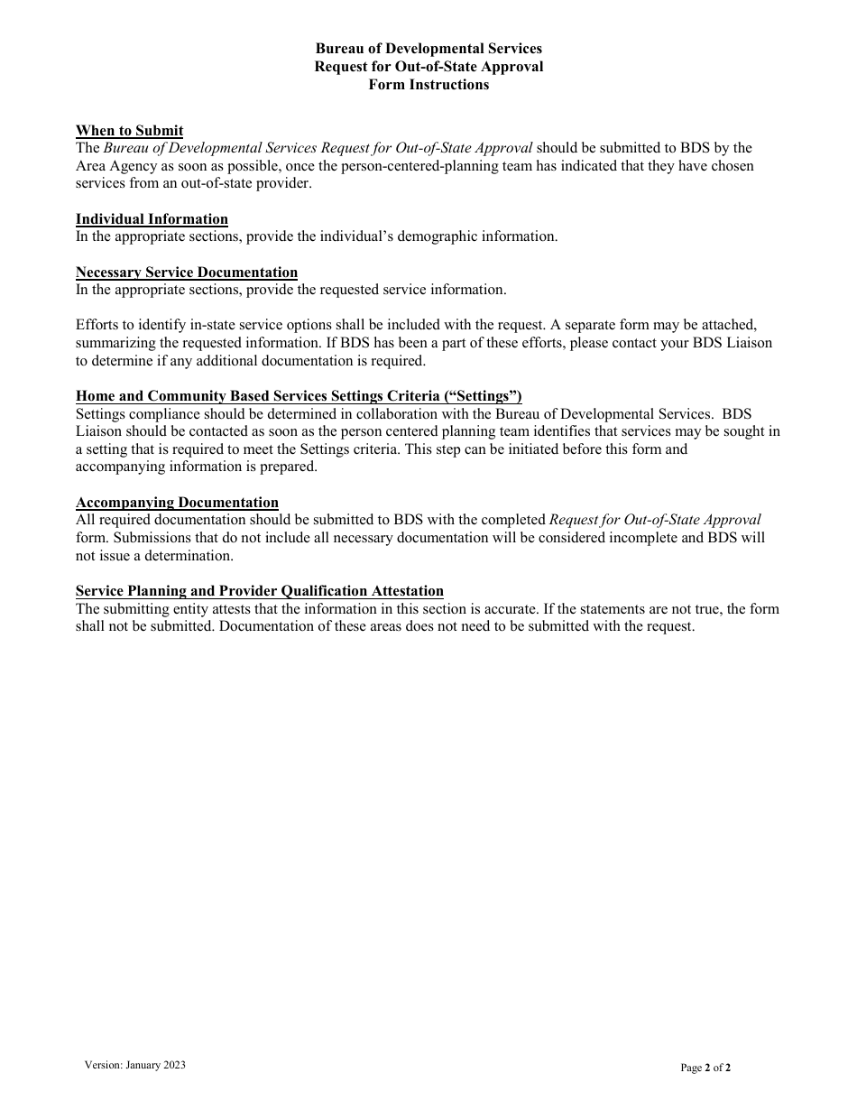Request for Out-of-State Approval - New Hampshire, Page 2