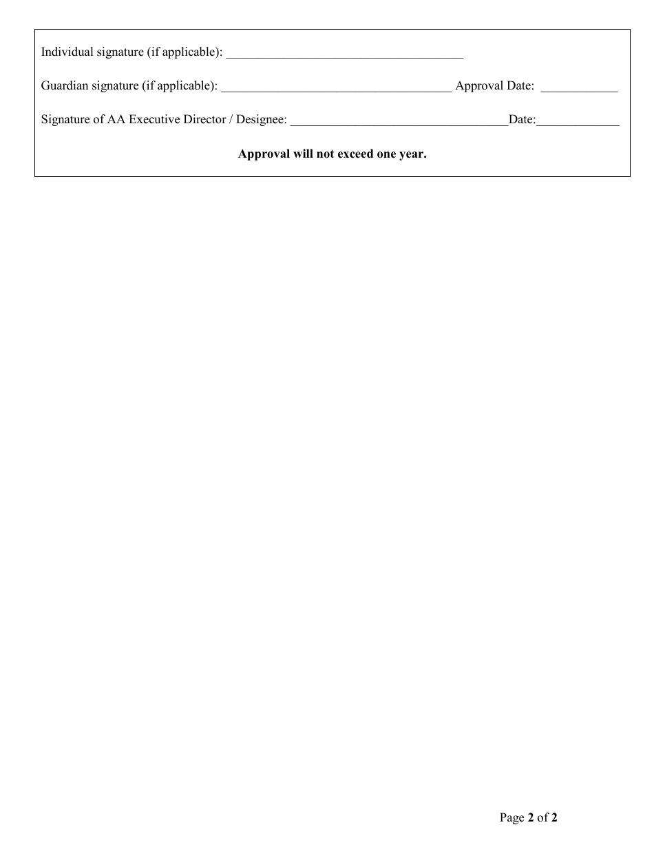 Nh Bureau of Developmental Services Exemption Request for only Willing and Qualified Provider (Owqp) Requests Only - New Hampshire, Page 2
