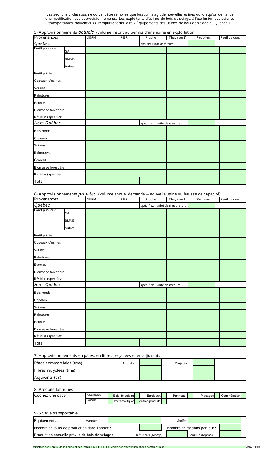 Demande De Permis Pour Lexploitation Dune Usine De Transformation Primaire Du Bois - Quebec, Canada (French), Page 2