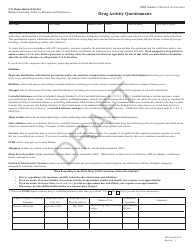 ATF Form 8620.12 Drug Activity Questionnaire - Draft