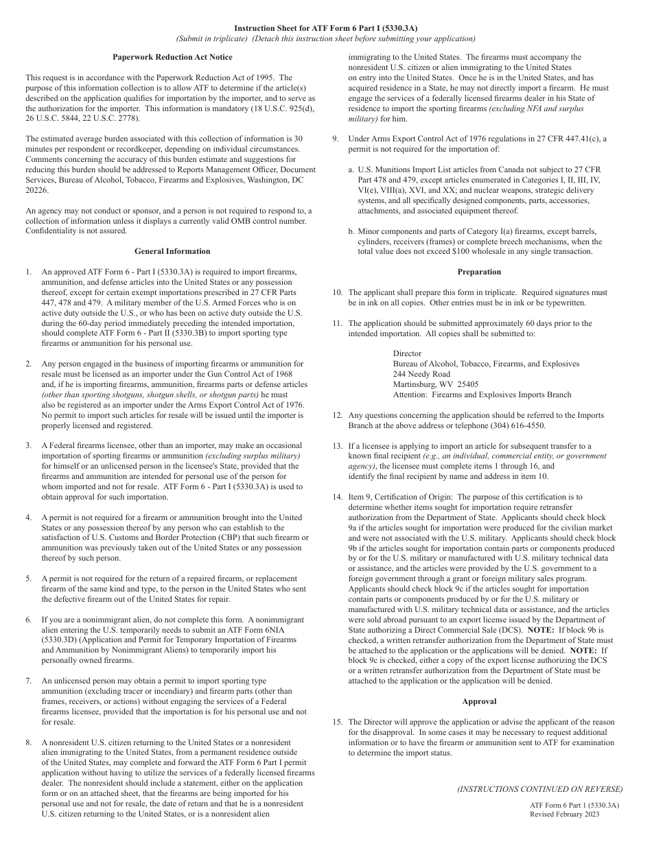 ATF Form 6 (5330.3A) Part 1 Download Fillable PDF Or Fill Online ...