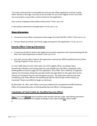 Security Officer Training Tax Credit Program Application - New York, Page 9