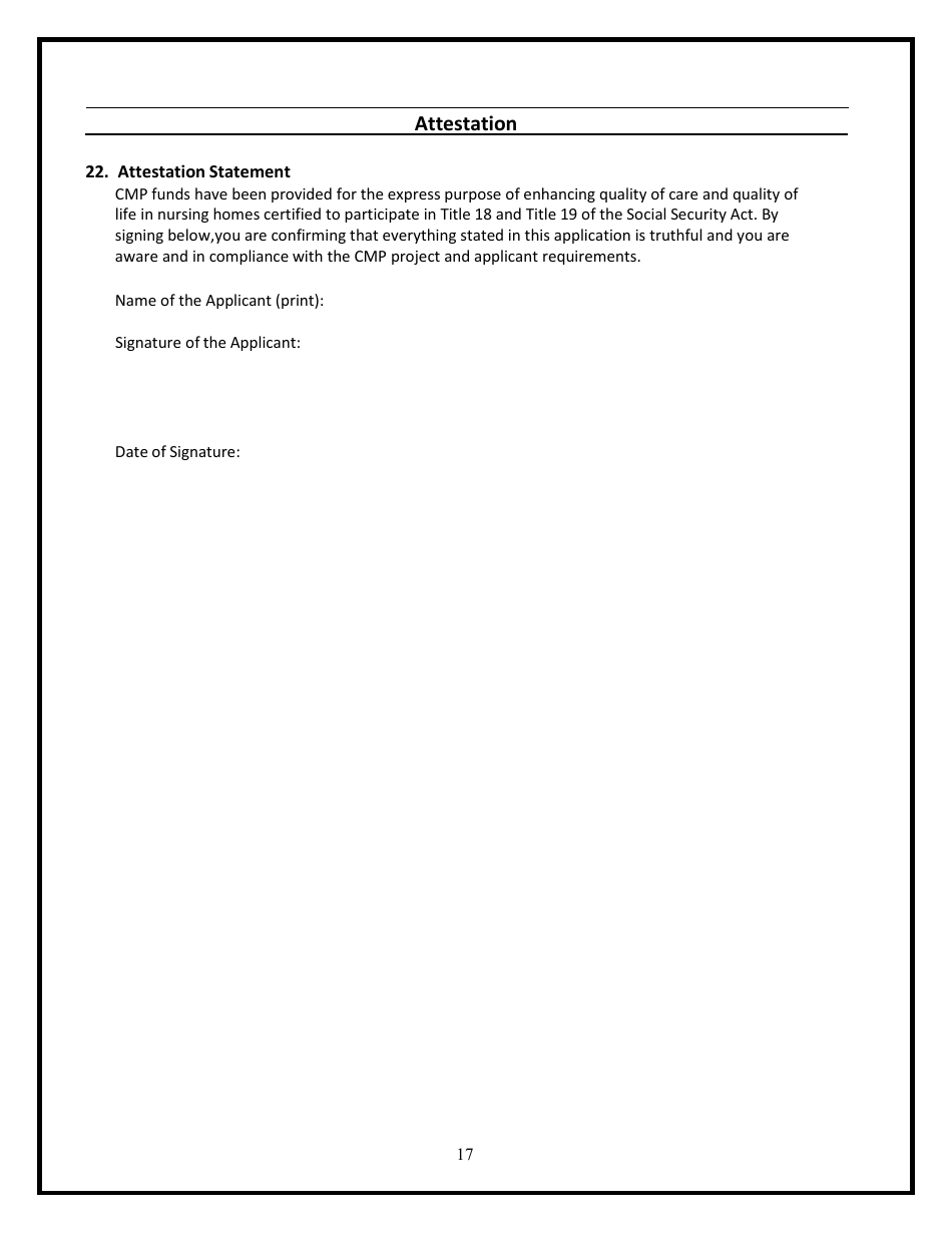 Civil Money Penalty (Cmp) Reinvestment Application Template, Page 17