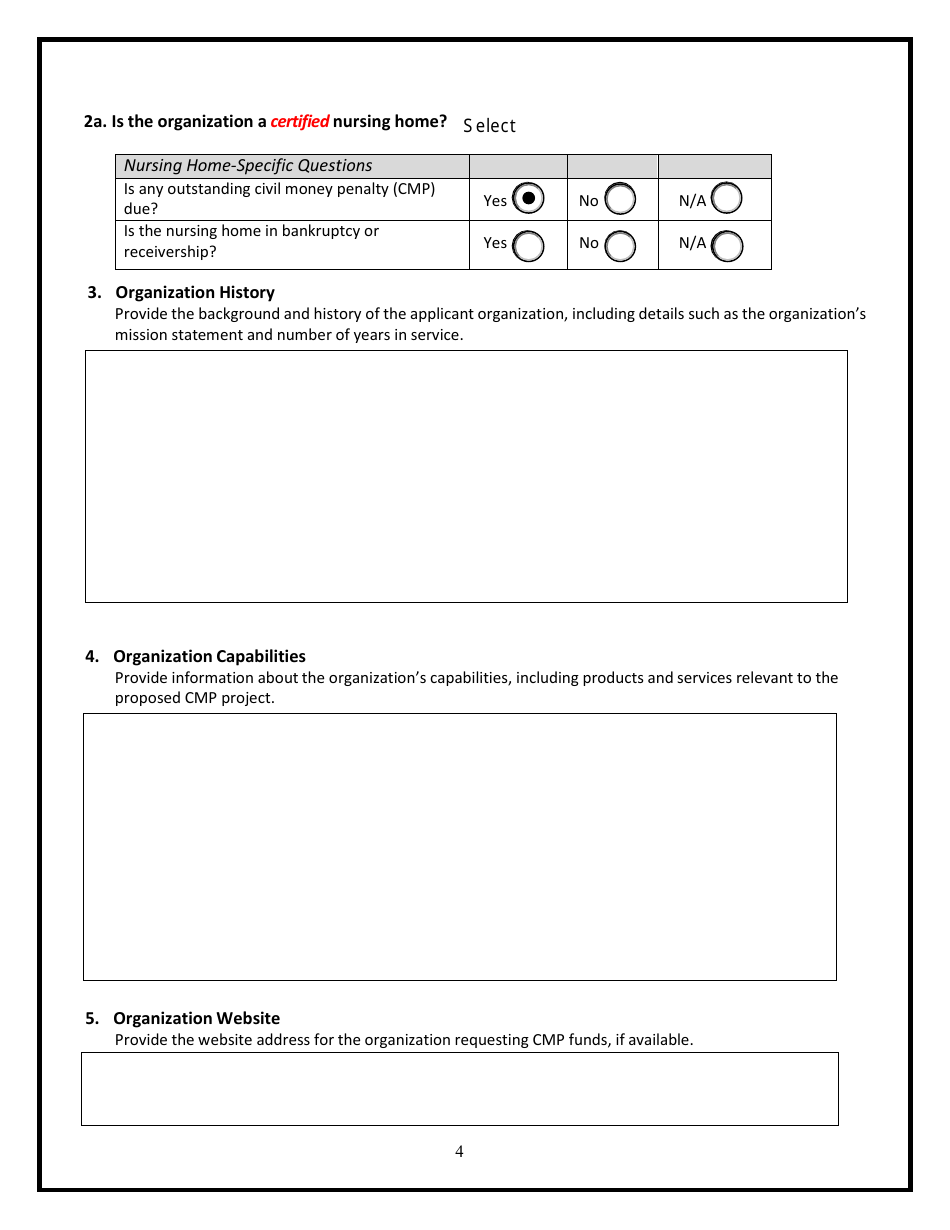 Civil Money Penalty (Cmp) Reinvestment Application Template - Fill Out ...