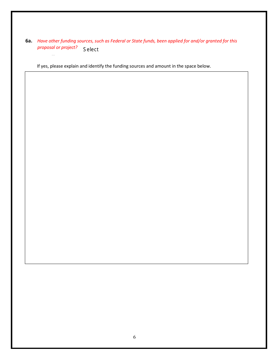 Civil Money Penalty (Cmp) Reinvestment Application Template, Page 6