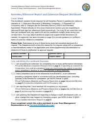 Homekey Milestone Report and Extension Request Workbook - California