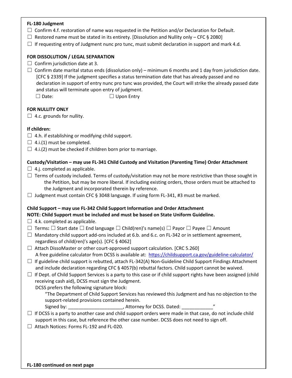 Checklist 1 - Default Without Agreement Dissolution, Legal Separation, Nullity Marriage / Domestic Partnership - County of Sonoma, California, Page 3
