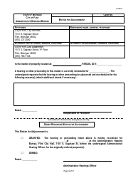 Document preview: Form AHB011 Motion for Adjournment - City of Flint, Michigan