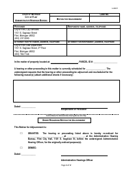 Form AHB011 Motion for Adjournment - City of Flint, Michigan