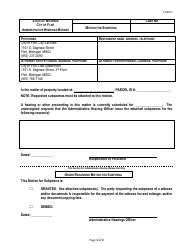 Document preview: Form AHB012 Motion for Subpoena - City of Flint, Michigan