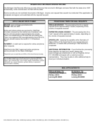 Form DCH-0569-DIV-AUTH Application for Authenticated/Apostilled Copy - Michigan Divorce Record - Michigan, Page 2