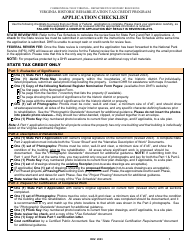 Document preview: Application Checklist - Virginia