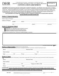Document preview: Continuation/Amendment - Virginia Historic Rehabilitation Tax Credit Program - Virginia