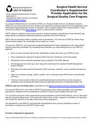 Form F245-477-000 Surgical Health Services Coordinator&#039;s Supplemental Provider Application for Surgical Quality Care Program - Washington, Page 2